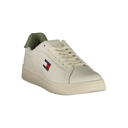 Tommy Hilfiger White Leather Men Sneakers