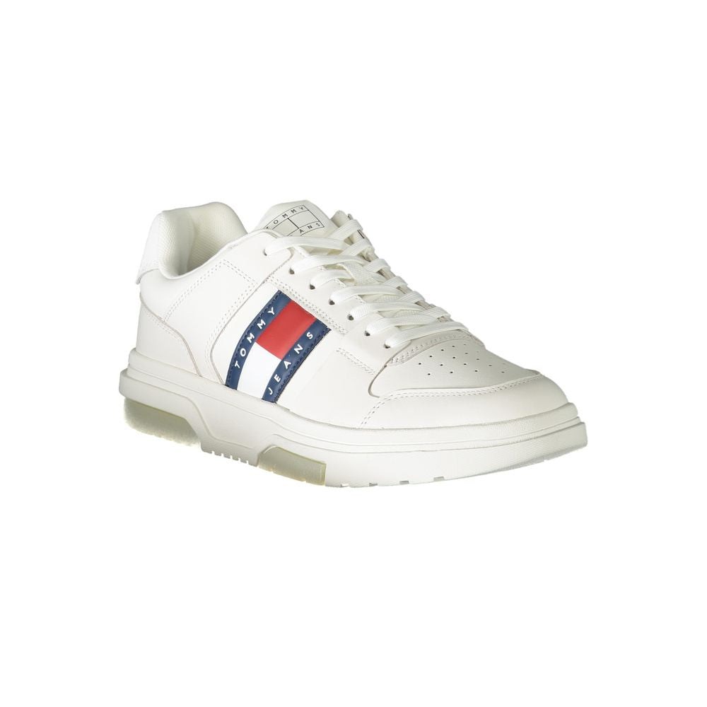 Tommy Hilfiger White Leather Men Sneakers