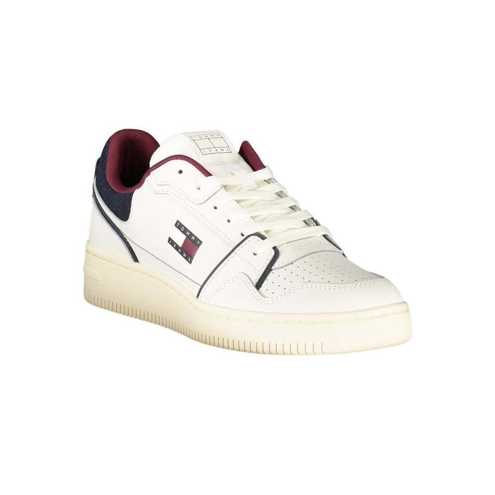 Tommy Hilfiger White Leather Men Sneakers
