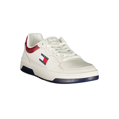 Tommy Hilfiger White Leather Men Sneakers