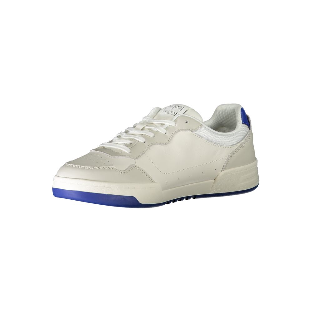 Tommy Hilfiger White Leather Men Sneakers