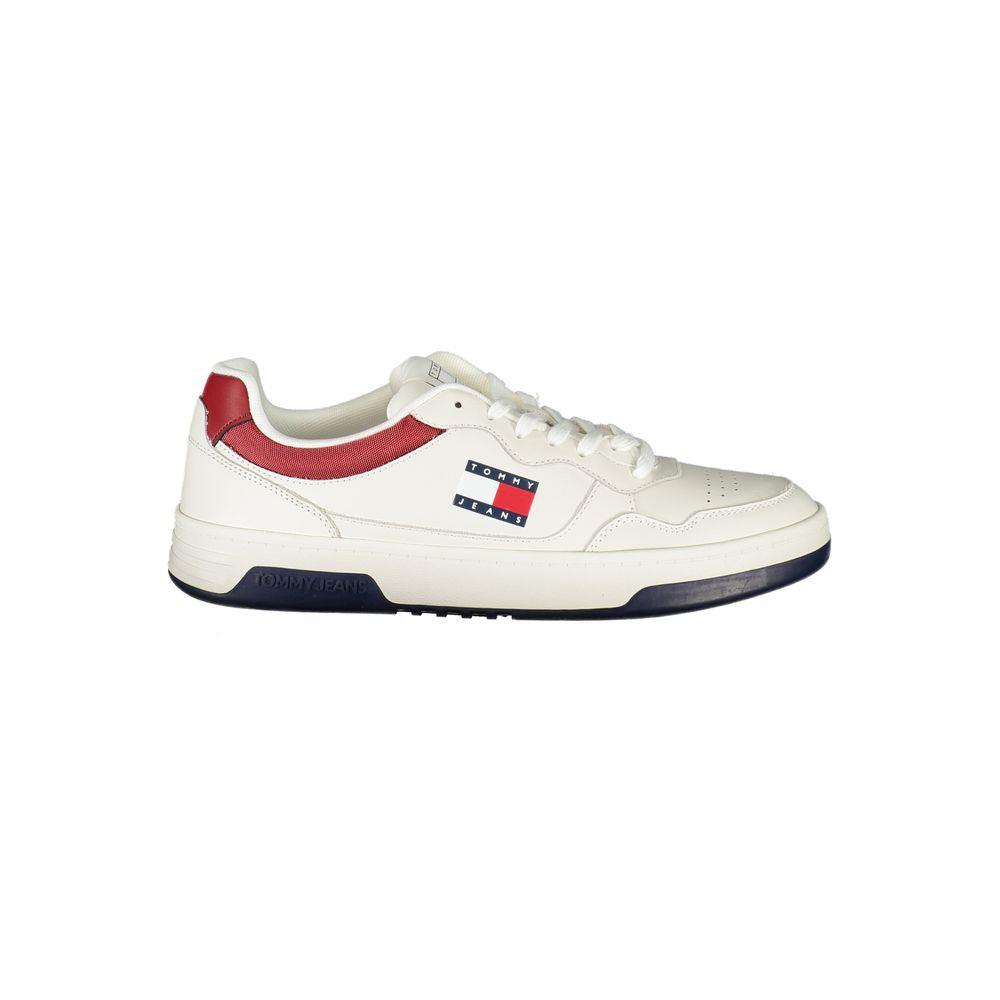 Tommy Hilfiger White Leather Men Sneakers