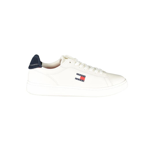 Tommy Hilfiger White Leather Men Sneakers