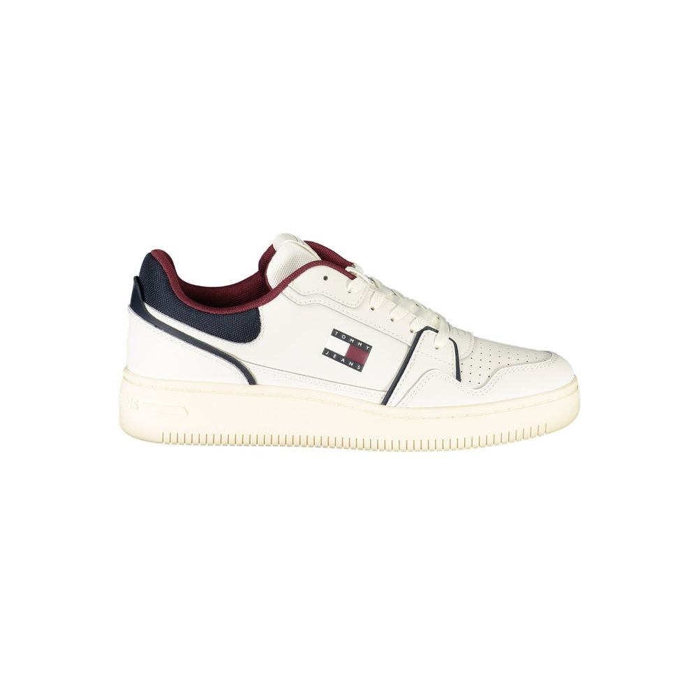 Tommy Hilfiger White Leather Men Sneakers