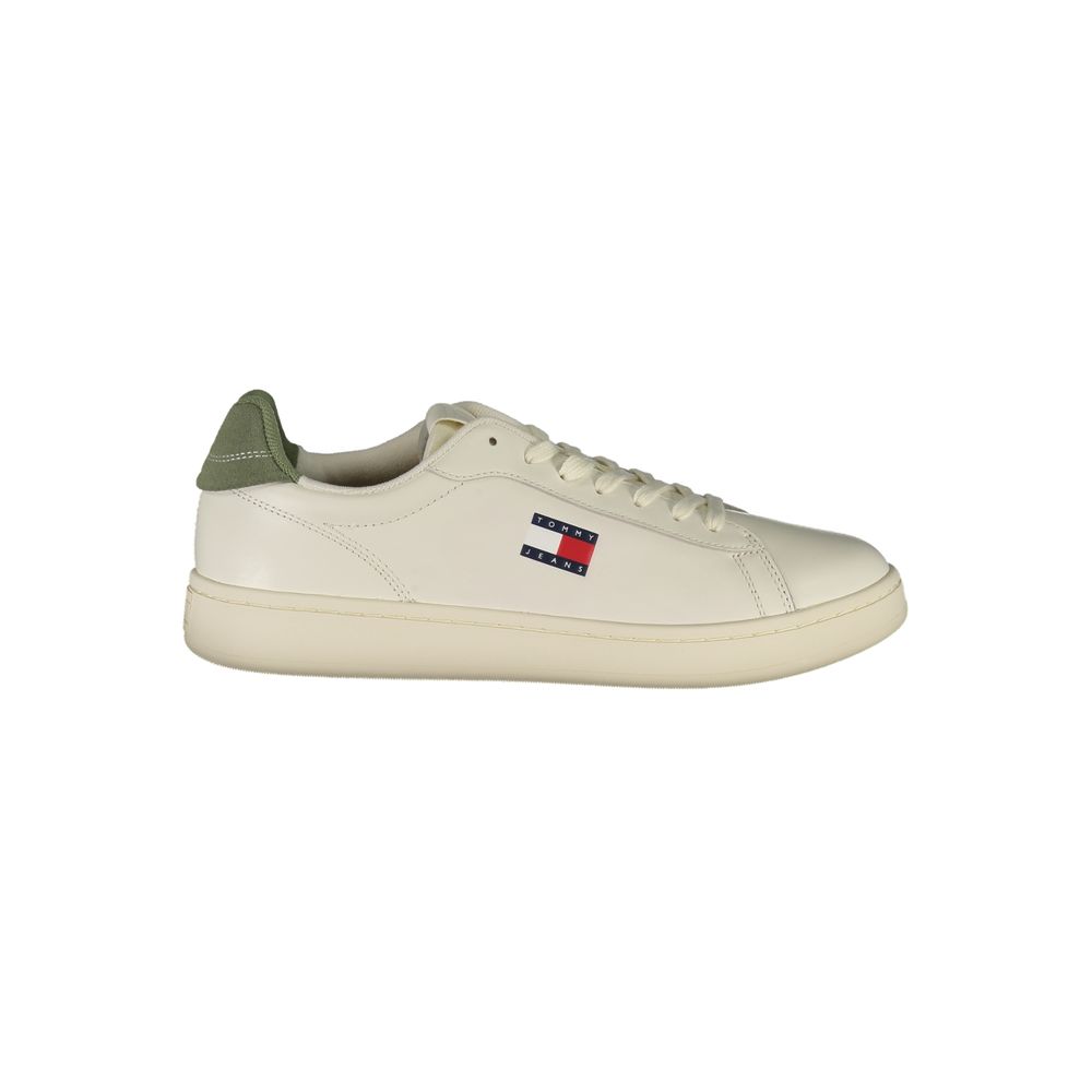 Tommy Hilfiger White Leather Men Sneakers