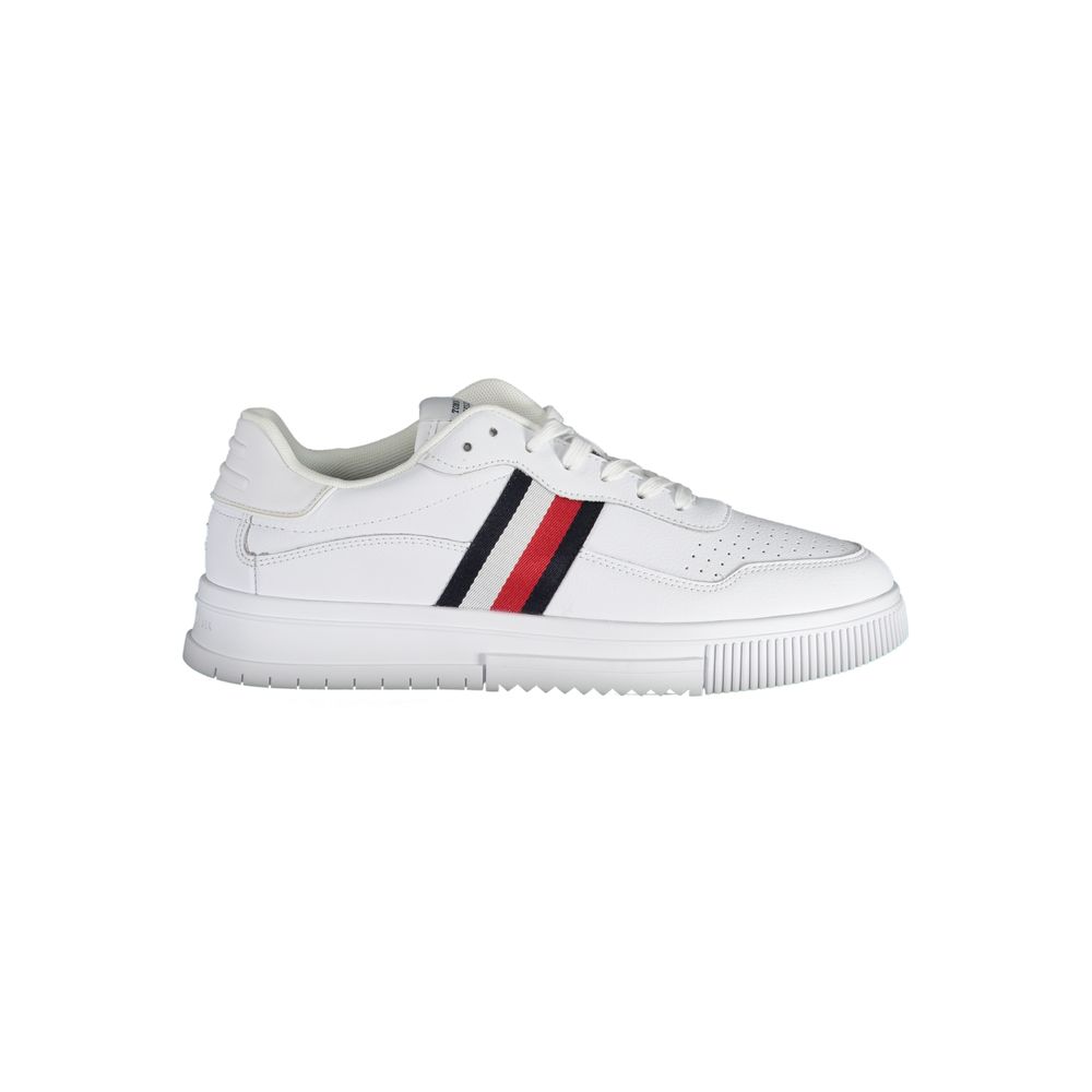 Tommy Hilfiger White Leather Men Sneakers