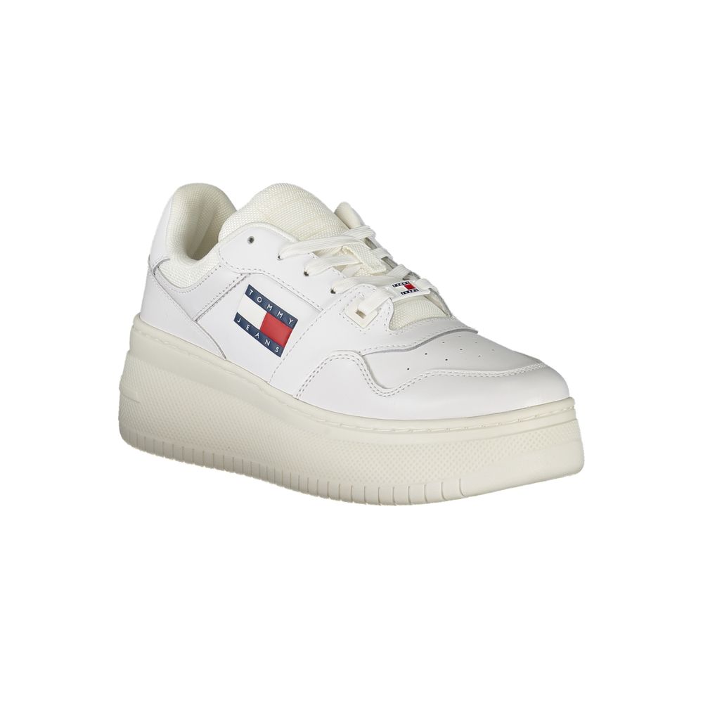 Tommy Hilfiger White Leather Women Sneakers