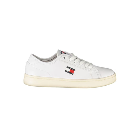 Tommy Hilfiger White Leather Women Sneakers