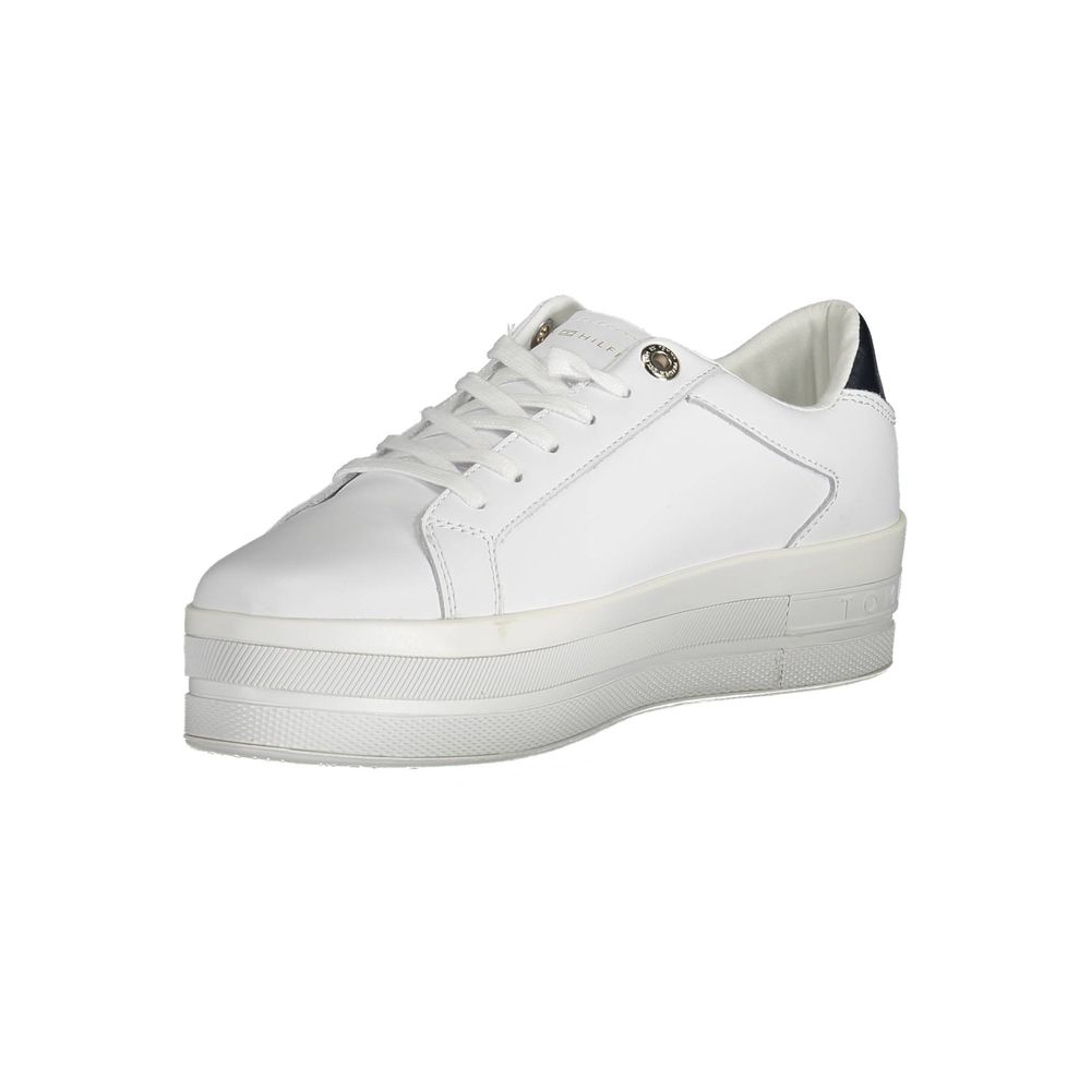 Tommy Hilfiger White Polyester Sneakers