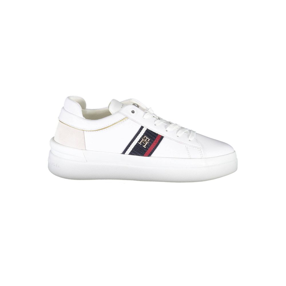 Tommy Hilfiger White Polyester Sneakers