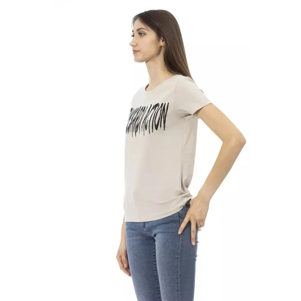 Trussardi Action Beige Cotton Women T-Shirt