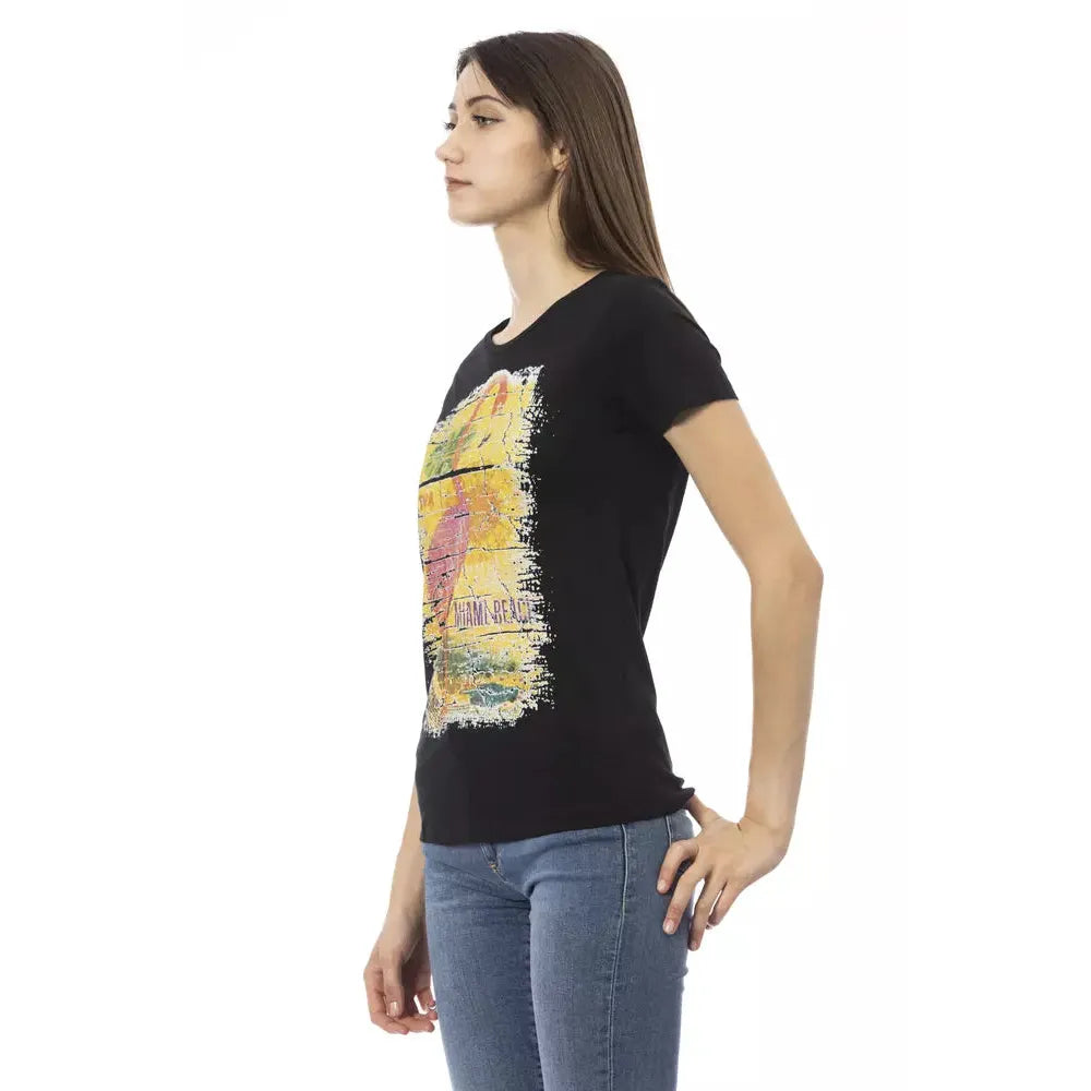 Trussardi Action Black Cotton Women T-Shirt