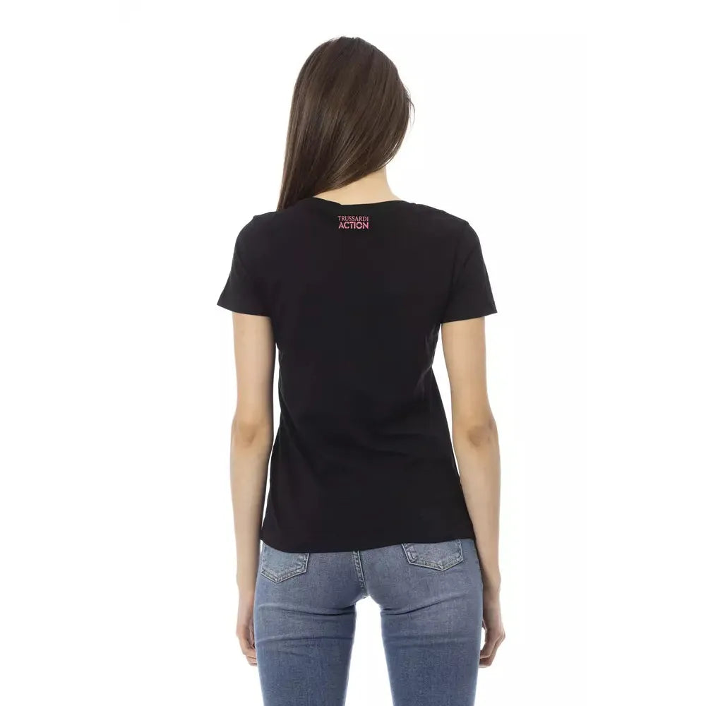 Trussardi Action Black Cotton Women T-Shirt