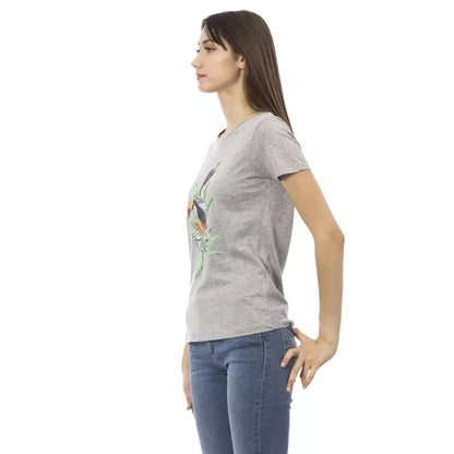 Trussardi Action Gray Cotton Women T-Shirt