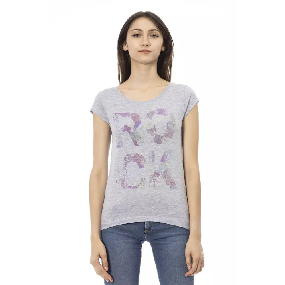 Trussardi Action Gray Cotton Women T-Shirt