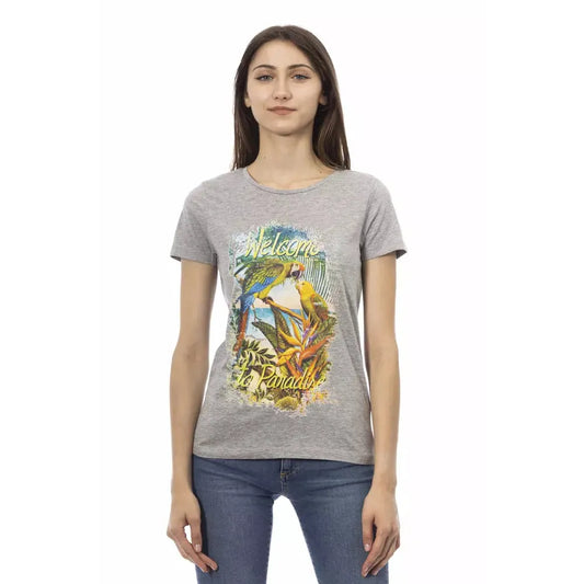 Trussardi Action Gray Cotton Women T-Shirt
