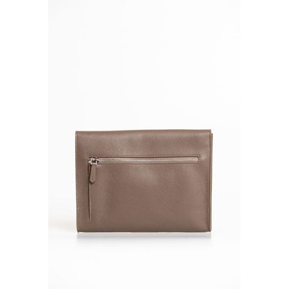 Trussardi Brown Polyester Men Clutch