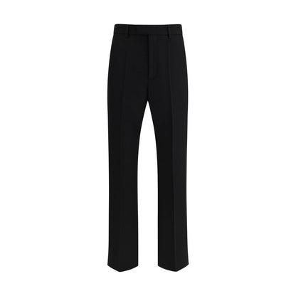 Valentino Black Fleece Wool Dress Pants