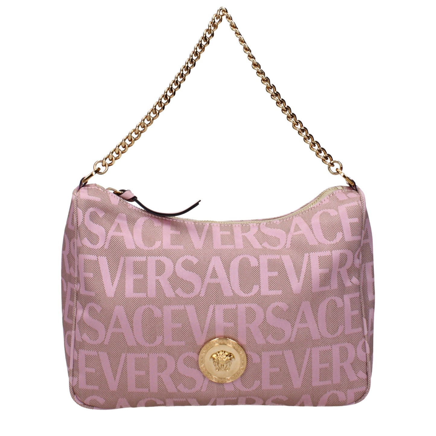Versace Beige Fabric Handbags