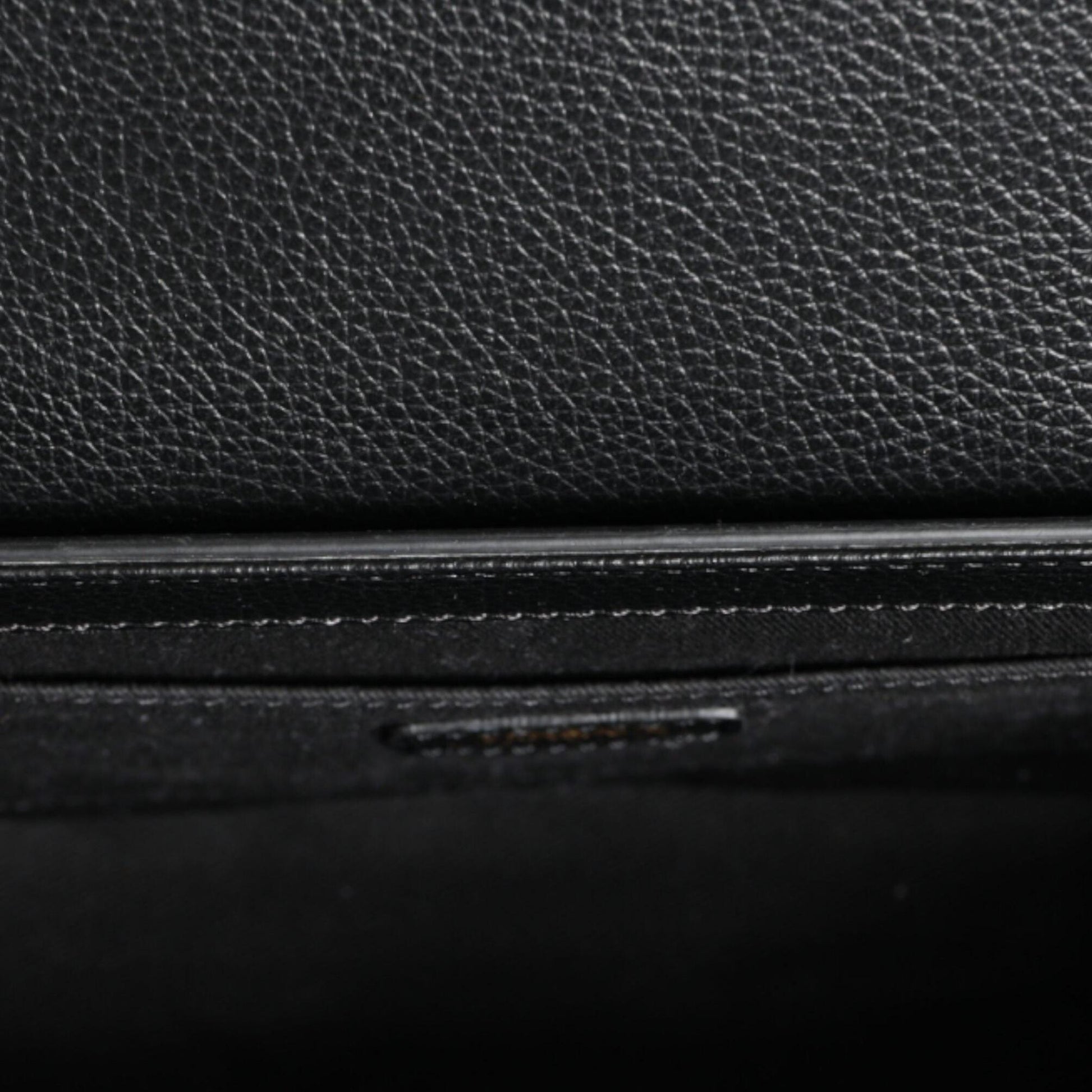 Versace Black Grainy Calf Leather Logo Crossbody Shoulder Bag