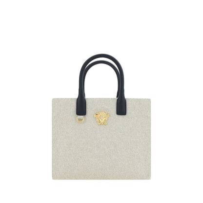 Versace Cream Cotton Shoulder Bag